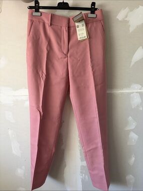 NWT Burberry Leonora Chalk Pink Trousers size 8